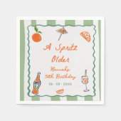 Hand Drawn A Spritz Older Birthday Party スタンダードカクテルナプキン (正面)