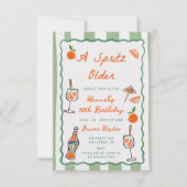 Hand Drawn A Spritz Older Birthday Party 招待状 (正面)