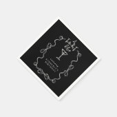 Hand Drawn A Tiny Bit Older Black Birthday Party スタンダードカクテルナプキン (角)