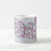 Hand-Drawn Abstract Floral Line Art Mug コーヒーマグカップ (中央)