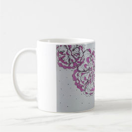 Hand-Drawn Abstract Floral Line Art Mug コーヒーマグカップ