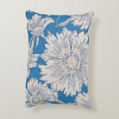 Hand drawn abstract garden flowers. Contour drawin アクセントクッション (裏面(縦))