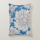 Hand drawn abstract garden flowers. Contour drawin アクセントクッション (正面(垂直))