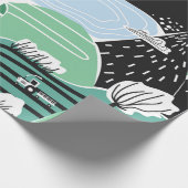Hand drawn abstract scandinavian graphic illustrat ラッピングペーパー (角)