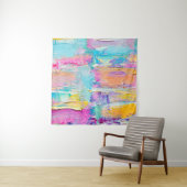 Hand drawn acrylic painting. Abstract art backgrou タペストリー (インサイチュ)