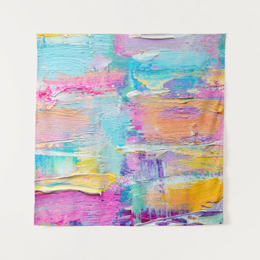 Hand drawn acrylic painting. Abstract art backgrou タペストリー (正面)