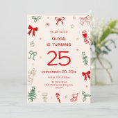 Hand Drawn Adult Christmas Party  招待状 (スタンド正面)