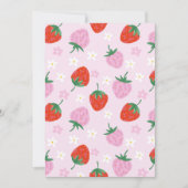 Hand-Drawn Aesthetic Strawberry Seamless Pattern  招待状 (正面)