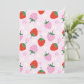 Hand-Drawn Aesthetic Strawberry Seamless Pattern  招待状 (スタンド正面)