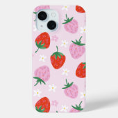 Hand-Drawn Aesthetic Strawberry Seamless Pattern Case-Mate iPhoneケース (裏面)