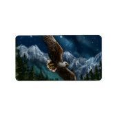 hand drawn and painted eagle in sky ラベル (正面)