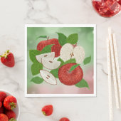 Hand-Drawn Apple Napkins – Rustic Charm Tableware スタンダードランチョンナプキン (インサイチュ)
