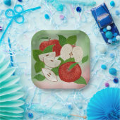 Hand-Drawn Apple Plates – Rustic Modern ペーパープレート (パーティー)