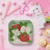 Hand-Drawn Apple Plates – Rustic Modern ペーパープレート (パーティー)