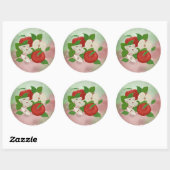 Hand-Drawn Apple Stickers – Rustic Modern ラウンドシール (シート)