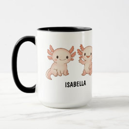 Hand Drawn Axolotl Custom Cute Mug マグカップ