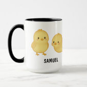 Hand Drawn Baby Chick Custom Cute マグカップ (左)