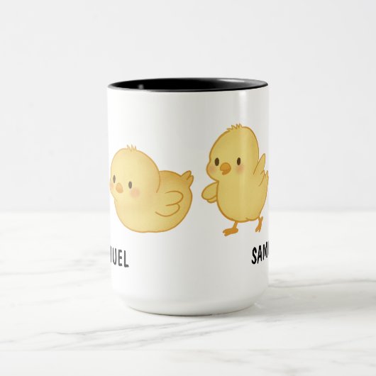 Hand Drawn Baby Chick Custom Cute マグカップ (中央)
