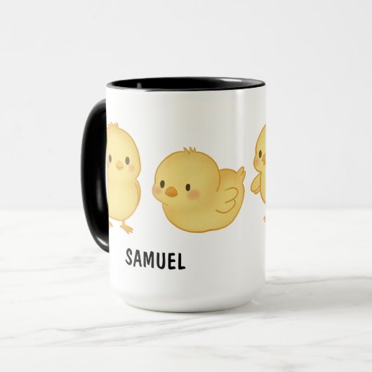 Hand Drawn Baby Chick Custom Cute マグカップ (正面左)