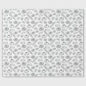 Hand Drawn Bakery Illustration Gift Wrap ラッピングペーパー (フラット)