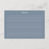 Hand Drawn Beach Doodle Bridal Shower Recipe Card  エンクロージャーカード (裏面)