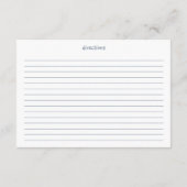 Hand Drawn Beach Doodle Bridal Shower Recipe Card  エンクロージャーカード (裏面)