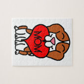 Hand Drawn Beagle Heart Mom ジグソーパズル (横)