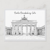 Hand drawn Berlin Brandenburg Gate Germany ポストカード (正面)