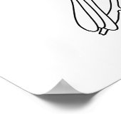 Hand-Drawn Bird Illustration Art ポスター (角)