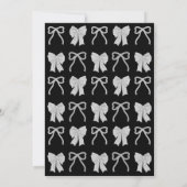 Hand-drawn Black Bow Frame Photo Graduation Party 招待状 (裏面)