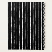 Hand Drawn Black & White Stripes Yearly Planner プランナー手帳 (裏面)
