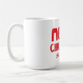 Hand-drawn Block Letters Merry Christmas Greeting コーヒーマグカップ (左)