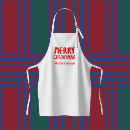 Hand-drawn Block Letters Merry Christmas Greeting 子供用エプロン