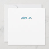 Hand-drawn blue and pink tulips mosaic-inspired  カード (裏面)