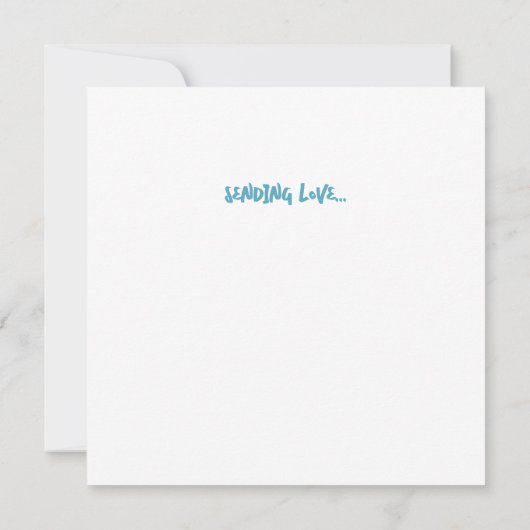 Hand-drawn blue and pink tulips mosaic-inspired  カード (裏面)