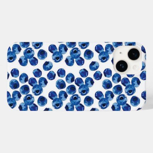Hand Drawn Blue Berry Fruit Case Case-Mate iPhoneケース (裏面 (横))