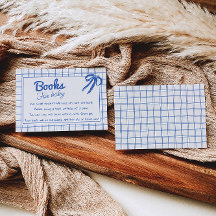 Hand Drawn Blue Gingham Bow Boy Book Request