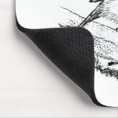 Hand-Drawn Blue Jay Stipple Art Mousepad マウスパッド (コーナー)