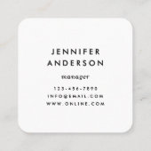 Hand-Drawn Bobby Pins Pink & Black Hair Stylist スクエア名刺 (裏面)