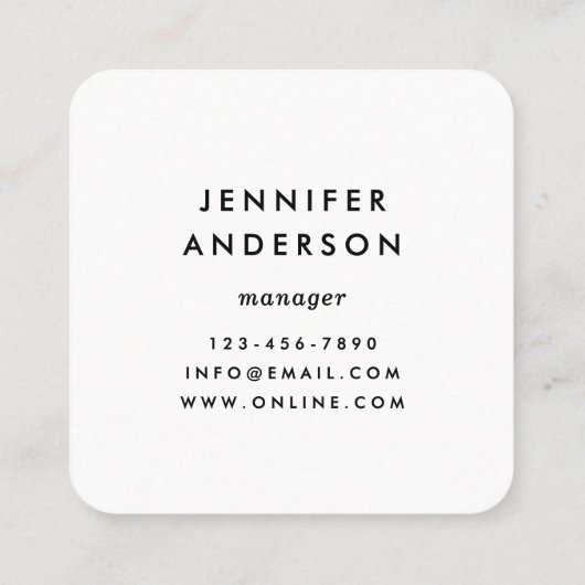 Hand-Drawn Bobby Pins Pink & Black Hair Stylist スクエア名刺 (裏面)