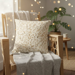 Hand Drawn Boho Leaf Pattern クッション