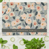 Hand-Drawn Bold Inky Floral Pattern- Sunlit Meadow キッチンタオル (折り畳み)