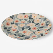 Hand-Drawn Bold Inky Floral Pattern- Sunlit Meadow ペーパープレート (アングル)