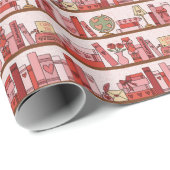 Hand Drawn Book Lover Pattern Wrapping Paper Roll ラッピングペーパー (ロールコーナー)