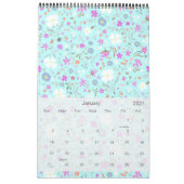 Hand Drawn Botanical and Abstract Art Calendar カレンダー (1月 2027)