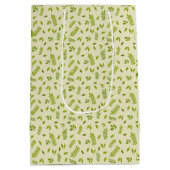 Hand-Drawn Botanical Nature Seamless Pattern  ミディアムペーパーバッグ (裏面)