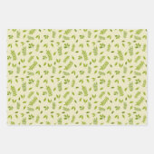 Hand-Drawn Botanical Nature Seamless Pattern ラッピングペーパーシート (正面2)