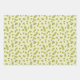 Hand-Drawn Botanical Nature Seamless Pattern  ラッピングペーパーシート