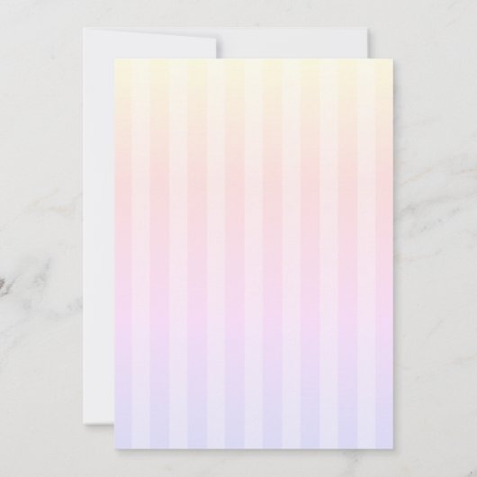 Hand Drawn Bow Elegant Frame Ombre 招待状 (裏面)