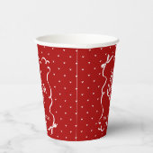 Hand Drawn Bow & Hearts Pattern Valentine's Day 紙コップ (右)
